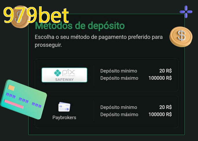 O cassino 979betbet oferece uma grande variedade de métodos de pagamento